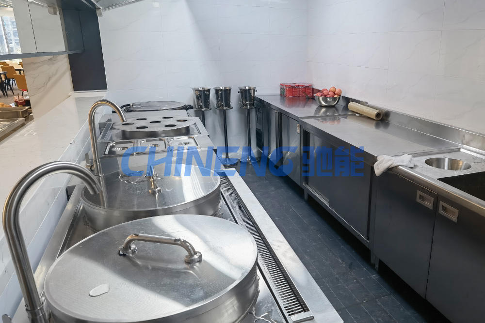 深圳貝特瑞員工食堂廚房工程 馳能商用廚房設備的專業解決方案